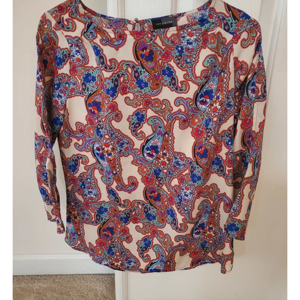 The Limited Paisley Blouse Sz S
